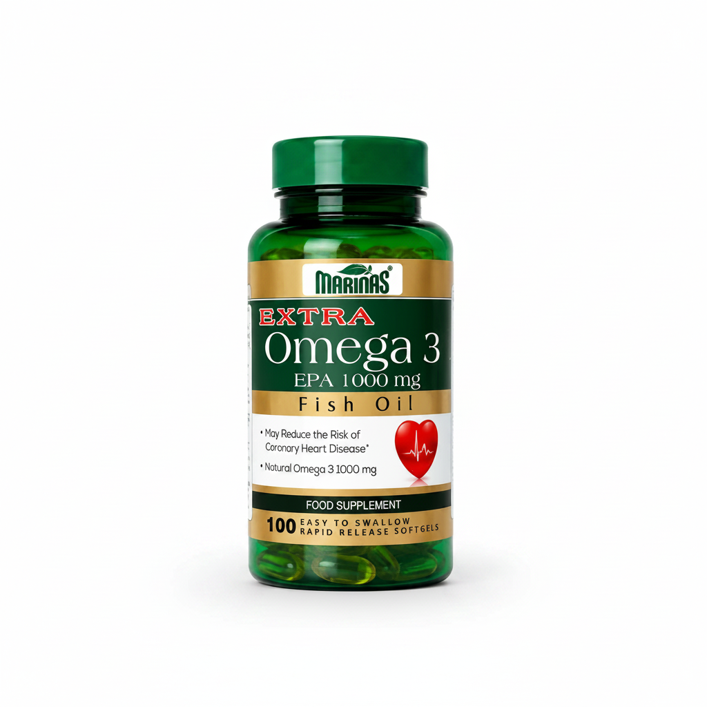 Marina’s Extra Omega 3 EPA 1000 Mg Fish Oil – 100 Softgels