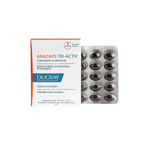Ducray Anacaps Tri-Activ Food Supplement For Hair, Scalp And Nails