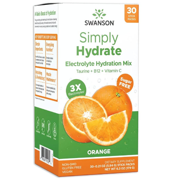 Swanson Simply Hydrate Electrolyte Mix Orange
