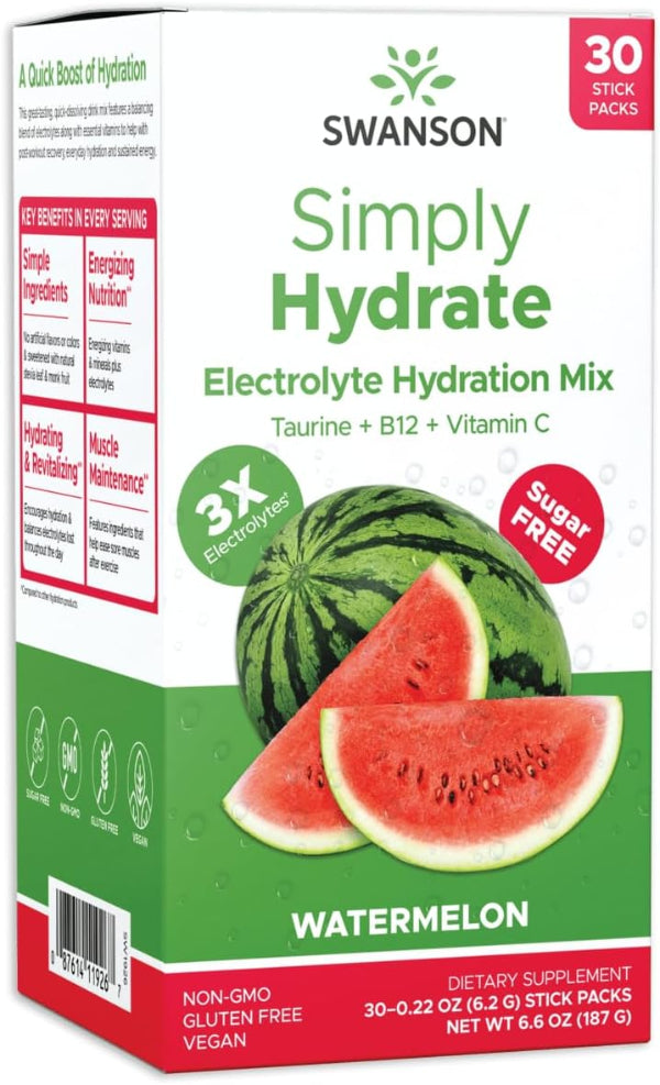 Swanson Simply Hydrate Electrolyte Mix Watermelon