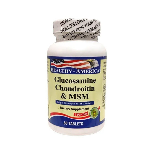 Healthy America Glucosamine Chodroitin & Msm 60 Tablets