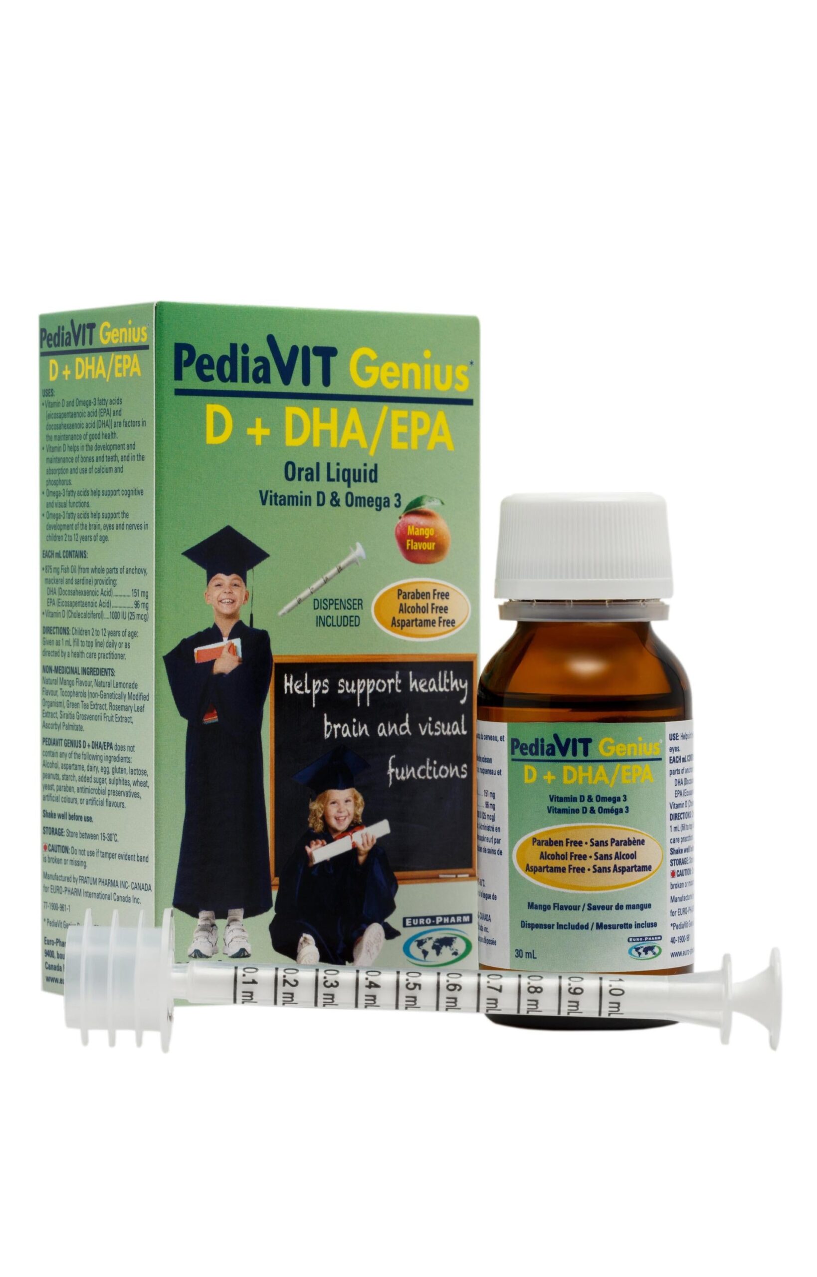 EURO-PHARM International Canada Inc. Pediavit Genius D + DHA/EPA 30 ML