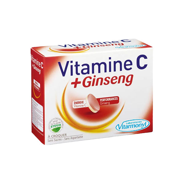 Vitarmonyl Vitamin C Plus Ginseng 24 Chewable Tablets